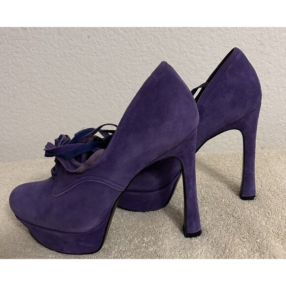 GUESS Women's 5M Purple Suede High Heels - Picture 6 of 13